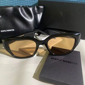 Gentle Monster NABI Sunglasses | Black Frame Brown Lens